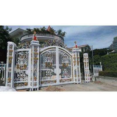 China High Quality Durable Low Price All Solid Sliding Wrought Iron Fence Gate for sale