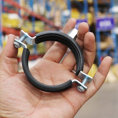 China Stainless Steel Galvanized Quick Release EPDM Rubber Hose Clamps Tube Supplier High Quality Duty Steel Heavy Duty Pipe Clamp for sale