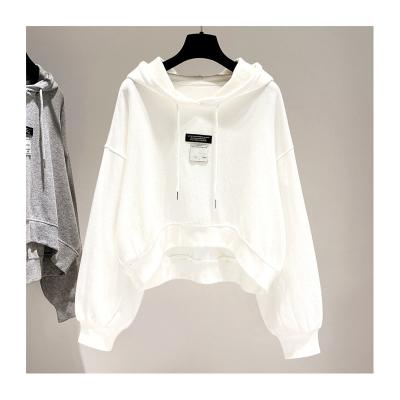 China 2022 New Style Autumn Printed Cotton Sweatshirt Women Anti-wrinkle Cropped Top Hoodie for sale