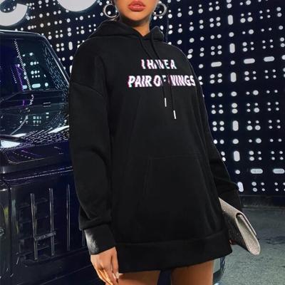 China Anti-wrinkle Women Oversized Hoodies European America Hip Hop Style Streetwear Black Friend Hoody for sale