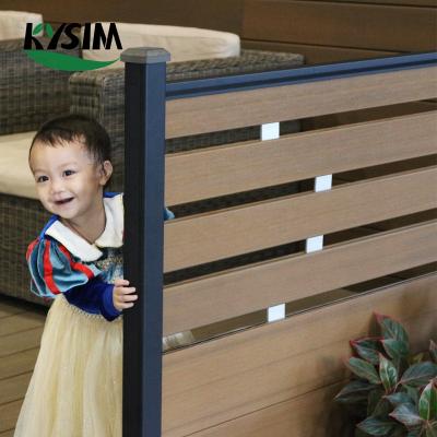 China Hot sale waterproof wood plastic composite fence panel wpc fence for garden and outdoor easily assembled for sale