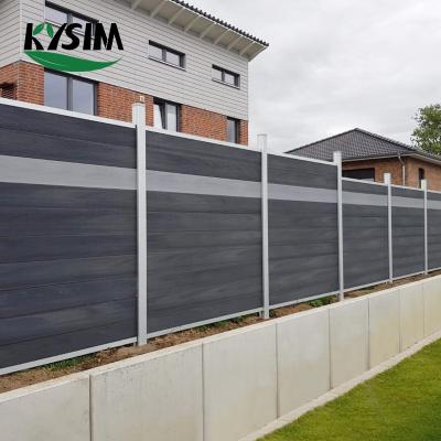 China Easily Assembled Wood Plastic Composite Wpc Fence Aluminum Frame for sale