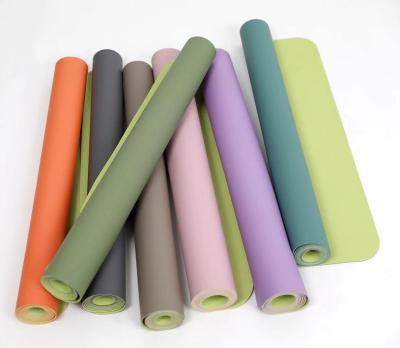 China Pilate Yoga Exercise 1.5mm Color PU Material Non Slip Rubber Yoga Mat for sale