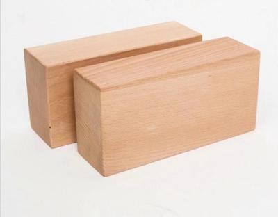 China Hot Selling Solid Wood Exercise Cork Yoga Brick Natural Iyengar Good Quality Yoga Block Gymnasium for sale