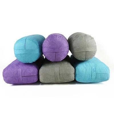 China Eco Friendly Round Topper Cotton Yoga Pillow Skin-Friendly Elastic Yoga Pillow for sale