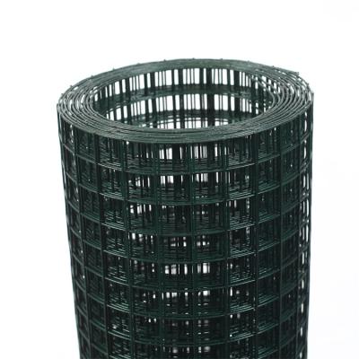 China Plain Weave PVC Wire Mesh Roll / Plastic Coated Welded Wire Mesh / Green Color Welded Wire Mesh for sale