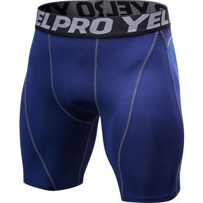 China New Breathable Men Sports Gym Compression Phone Pouch Wear Under Layer Short Pants Tights Athletic Fitness Shorts Training Bottoms for sale