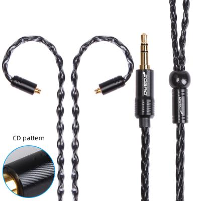 China FDBRO 8 Neutral Core Headphone Silver Plated Audio Wire 2.5/3.5/4.4mm With QDC IE40 IE80 Balanced Connector Earphone Cable for sale