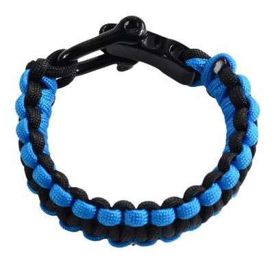 China 550 Paracord Survival Bracelet Customized Request Adjustable Polyester Rope Wristband for sale