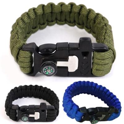 China Outdoor Emergency Fire Starter Paracord Survival Bracelet for Backpacking for sale