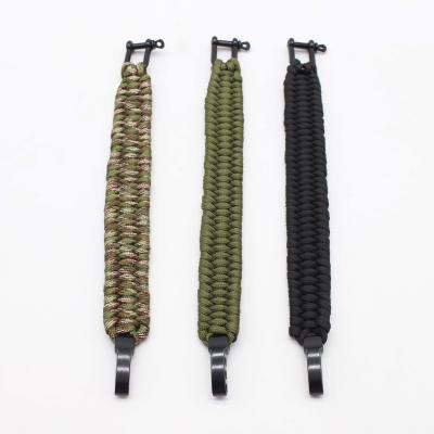 Chine Bracelet de survie Paracord extérieur avec bouton métallique réglable et matériau polyester à vendre