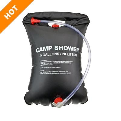 China 20L Outdoor Portable PVC Solar Shower Heated Water Bag for Travel Beach Camping for sale