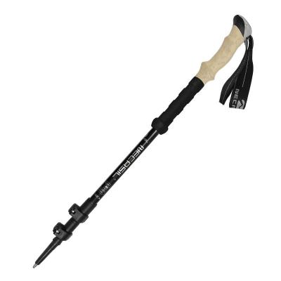 China 3 Joint Number Outdoor Camping Carbon Walking Sticks Aluminum Telescopic Trekking Pole for sale