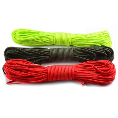 China Outdoor Gear 7 Cores Parachute Cord Rope 4mm 550 Polyester Paracord for Outdoor Sports for sale