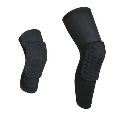 Chine Coude de genou sport respirant Polyester soutien de genou Compression de la jambe Manche de nid de miel à vendre