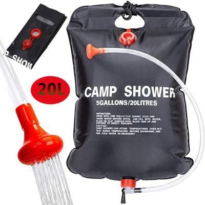 China Customized PVC Waterproof Solar Shower for Camping Portable and Waterproof Design for sale