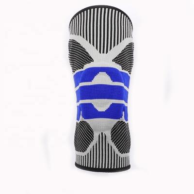 China Sport Nylon Silicone Knie Pad Compressie Knie Support Brace voor Basketbal Bescherming Te koop