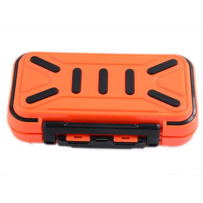 China Oranje ABS Plastic Fishing Fly Lure Box met hoge duurzaamheid waterdichte vis aasdoos Te koop