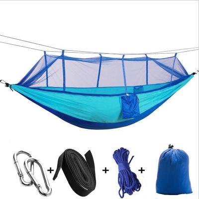 China 2 Person Portable Parachute Nylon Camping Hammock with Mosquito Net and Shipping Cost for sale