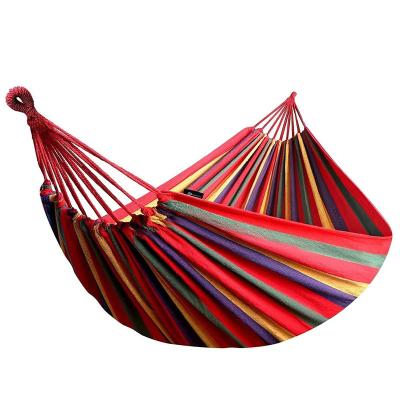 China Multi Color Outdoor Portable Canvas Cotton Hammock for Camping Return refunds Offered for sale