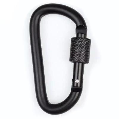 China 8.00cm * 5.00cm * 1.00cm Package Size D Shape Aluminum Mini Keychain Carabiner Clip 1 for sale