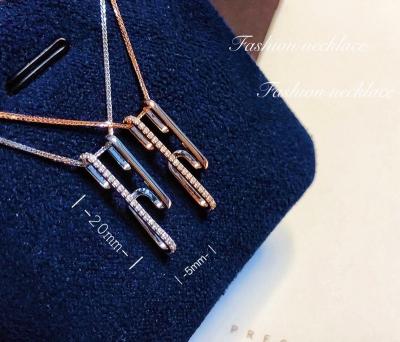 China High Quality 18K Gold Diamond Simple Cold Wind Light Luxury Commuter Style Irregular Geometric Lines Unique Temperament Necklace for sale