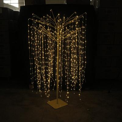 China Waterproof Custom Warm White Christmas Tree Light IP65 Pattern Warm White Christmas Willow Lights For Street Party Decorations for sale