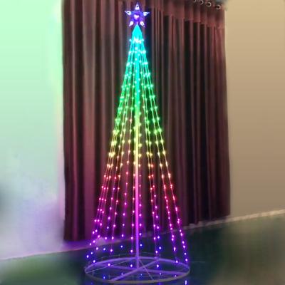 China Popular custom pattern tiktok Christmas tree light IP65 RGB animated pattern tree lights for street party decorations for sale