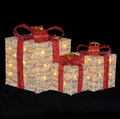 China 100 Style Indoor Decorative Lighting Plus Led Christmas 3d Gift Boxes Pattern Light For Holiday Decorative Light Customized Size for sale