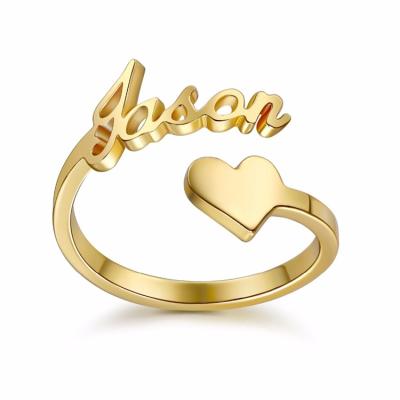 China Cheap Hiphop Name Gold Design Seal Personalized Custom Ring for sale