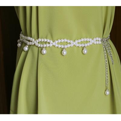 China OEM Shangjie pearl waist chain joyas dress drop chain women fashionable simple savory body chain for sale