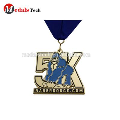 China Cheap Europe Medal Manufacture Gold Plated 5k Stock Medal Customized For Event for sale