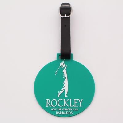 China Cheap Promotional Custom Golf Bag Tag Hot Sale Round PVC Golf Bag Tag,Rubber Golf Bag Tags for sale