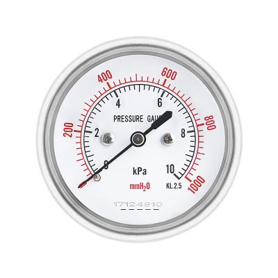 China Housing iron-clad chrome 65mm zg1/4 threaded connection diaphragm pressure gauge for sale