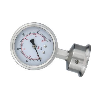 China Flange Type Stainless Steel Diaphragm Pressure Gauge Stainless Steel For Industry Sanitary Diaphragm Pressure Gauge for sale