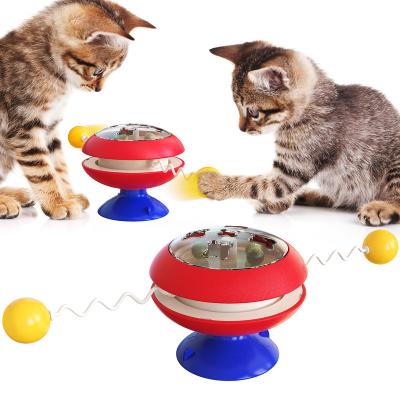 China Hot Selling Stocked Spinning Spring Ball Rotating Interactive Eco-Friendly Luxury Pet Toys for sale