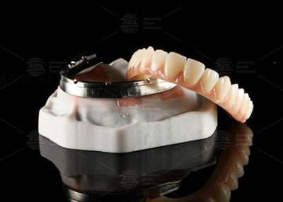 China Translucent Full Contour Zirconia Bridge Over Milled Implant Bar Customized Design for sale