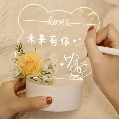 China Modern Personalized 3D Illusion Heart-shape Custom Name and Photo Led Night Light for sale