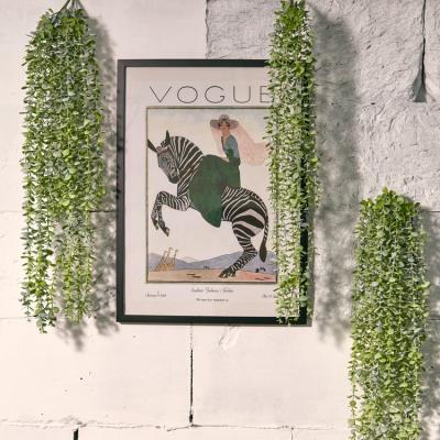 China Art Decor Artificial Wall Hanging Plants Plastic Eucalyptus Wall Hanging Eucalyptus Plant for Home Office Room Greenery Decoration for sale