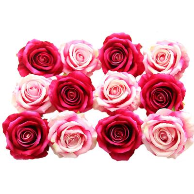 China Wedding& Home& Hot Wholesale Artificial Flower Head Office Decoration Flower Plants Sale Silk Flower Heads Fake Bulk Silk Rose Bud Decoration For Wedding Party Home for sale