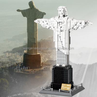 China Construction Toy Wange 973 bricks Christ the redeemer toy makers in Brazil toy compatible legoing for sale