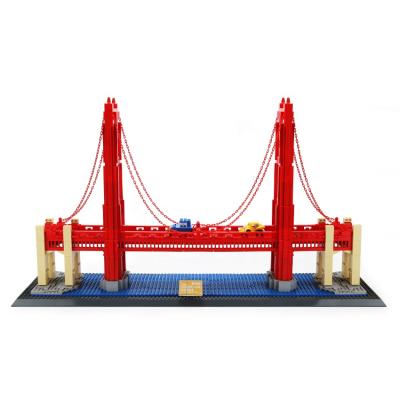 China USA building block toys golden gate bridge gift set 1977 pcs landmark model kids toy 15 year old for sale