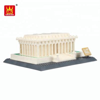 China Girl's toys 2021 children USA Lincoln Memorial 979 Pcs girl's toys 2021 legoing children's building set toys children's toys for sale