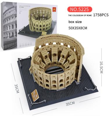 China WANGE Roman Colosseum Plastic legoing toy compatible wholesale cheap Colosseum building block blocks kids toys 2021 for sale