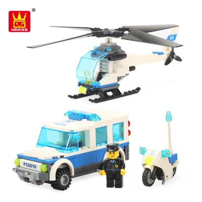 China Building Toy Wange City Police Station Plastic Block For Kid Children Popular Eco Toys for sale