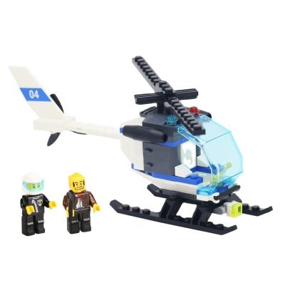 China Building Toy Building Block Activity Police Helicopter Airplanes Toys For Children for sale