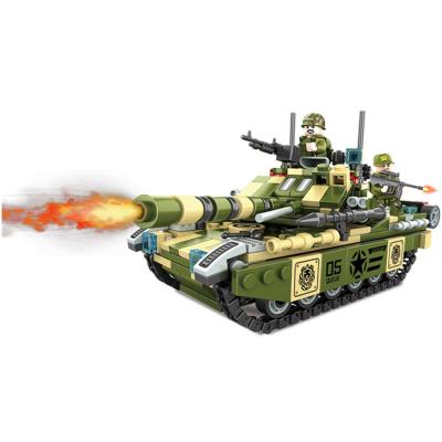 China Construction Toy Wange 16 in 1 building block tank for kids toys 2021 military battle army tank legoing toy for sale