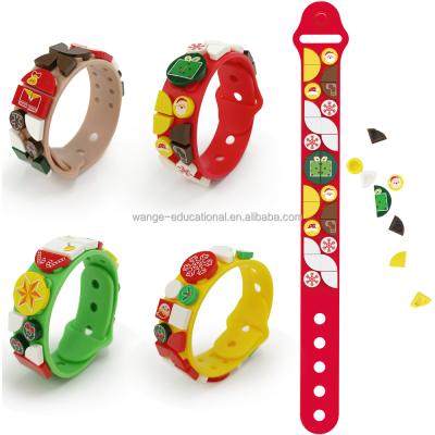 China Building Toy Xmas Christmas strip bracelet building block plastic brick brick sets legoing toys brinquedo for sale