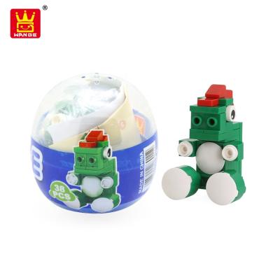 China Wange Toys Mini Plastic Juguetes Dinosaur Vending Toy Capsule Building Block For Kids for sale