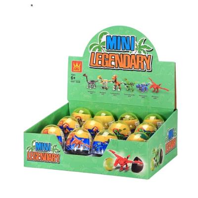 China Toy Mini Toys Educational Plastic Capsule Toy Dinosaur Series Building Block Egg Toys For Children for sale